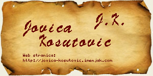 Jovica Košutović vizit kartica